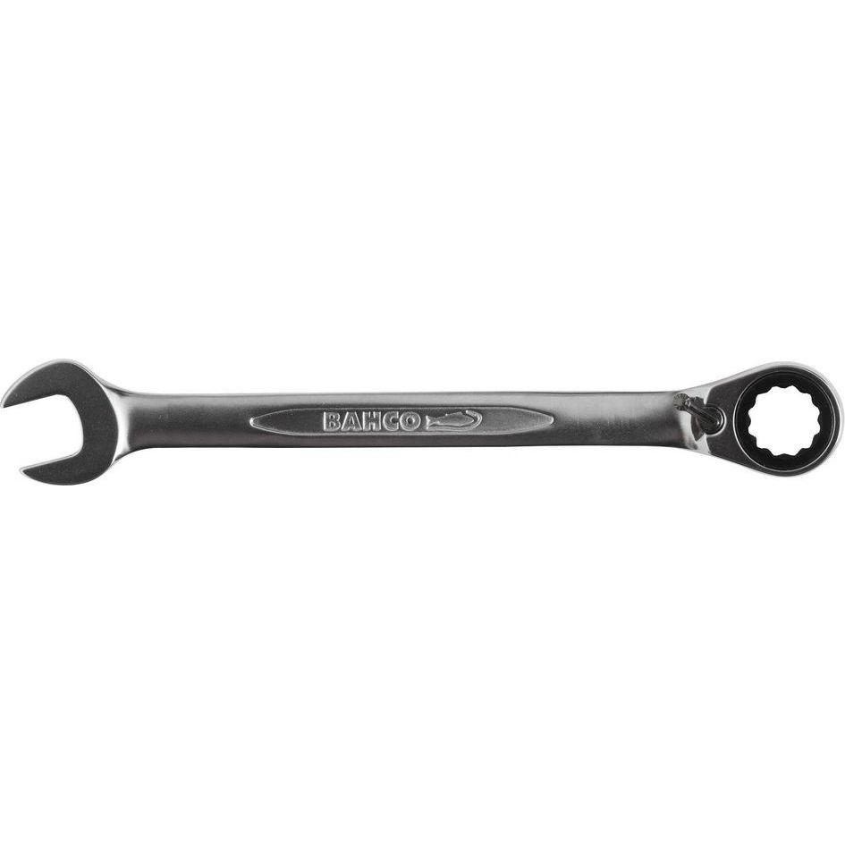 Bahco, Schraubenschlüssel, 10-mm-Knarren-Ring-Maulschlüssel, verchromt, 159 mm (10 mm)