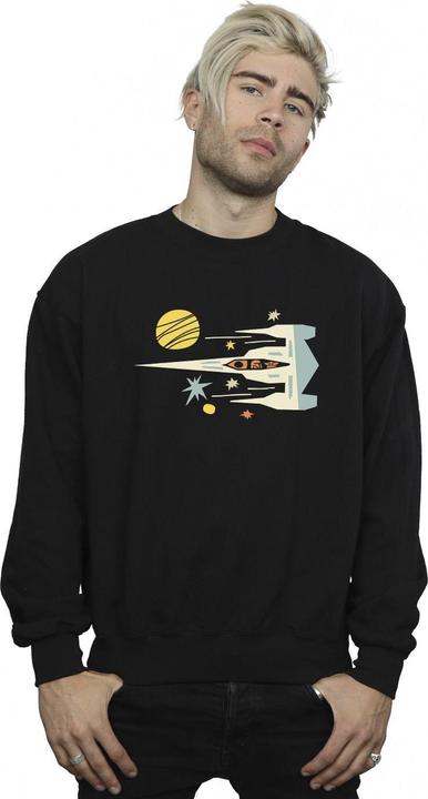 Actual product image Star Wars Mens The Mandalorian Cutout Ship Sweatshirt (L)