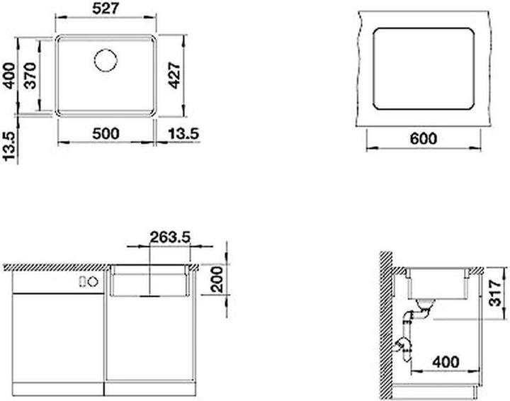 Produktbild Blanco Etagon 500-F (Einbauspüle, 52.70 cm, 42.70 cm)