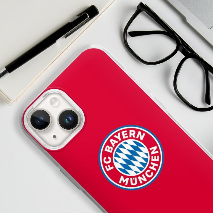 Produktbild DeinDesign Silikon Hülle für Apple iPhone 14 Handyhülle Case Smartphone Schutzhülle FC Bayern München FCB (Apple iPhone 14)