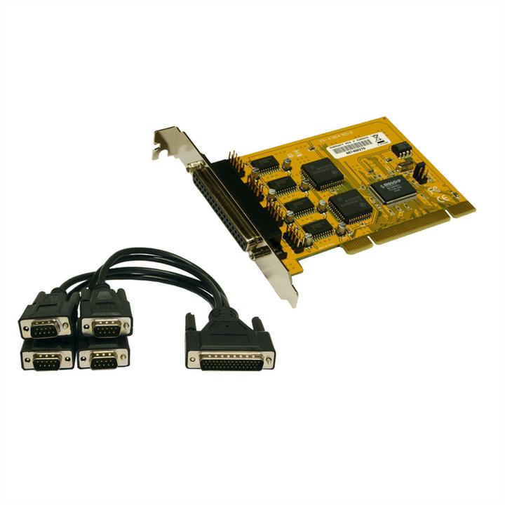 Actual product image Exsys EX-41054, Universal PCI to 4S RS-232 card, 32-bit
