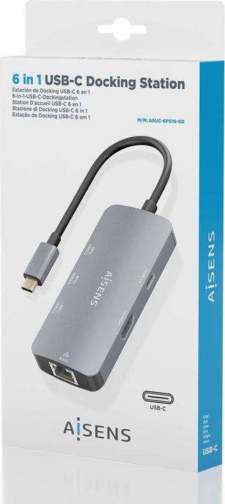 Produktbild Aisens ASUC-6P019-GR (USB-C, 6 Ports)