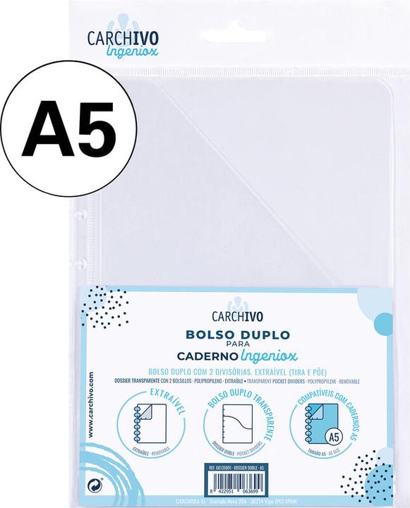 Carchivo Buste trasparenti Ingeniox con 2 buste (A5)