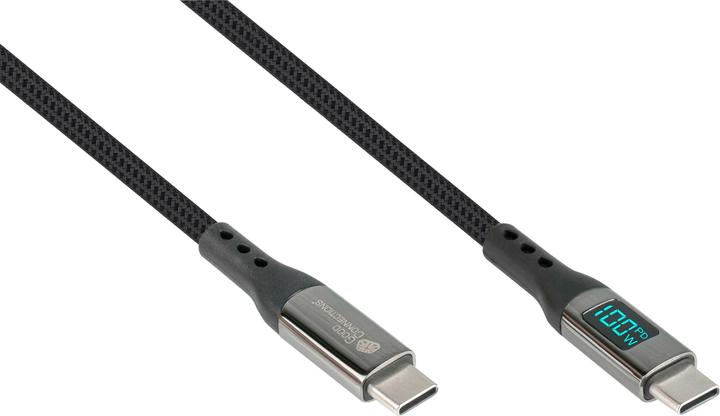 Actual product image Good Connections USB 2.0 charging and data cable 100W with digital display USB-C plug to (1 m, USB 2.0, 100 W)