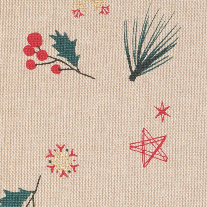 Actual product image VBS Canvas fabric "Christmas with glitter snowflakes", 150 cm wide, by the metre