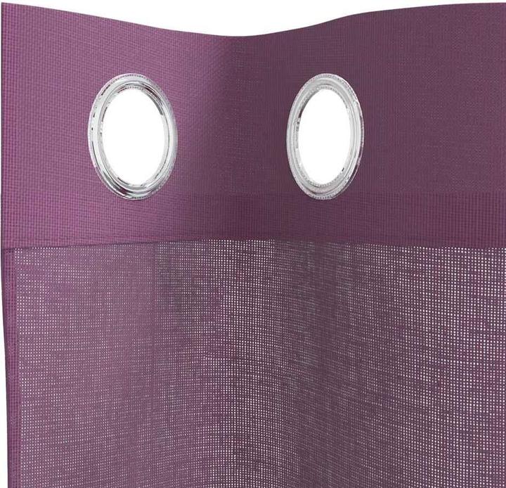 Produktbild vidaXL Voile Vorhänge mit Stangentaschen 2 Stk. Lila (140 x 140 cm)