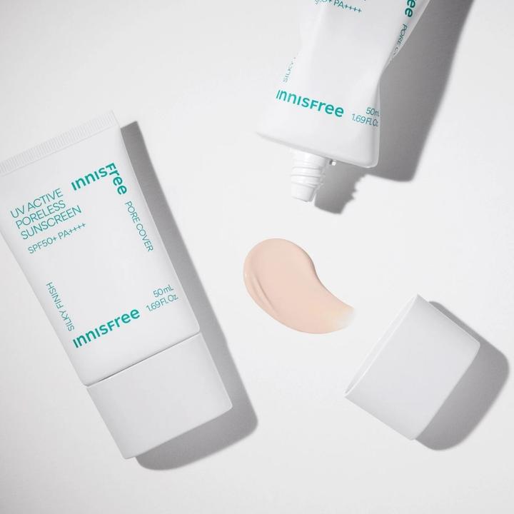 Actual product image Innisfree UV Active Poreless Sunscreen (Suntan cream, SPF 50+, 50 ml)