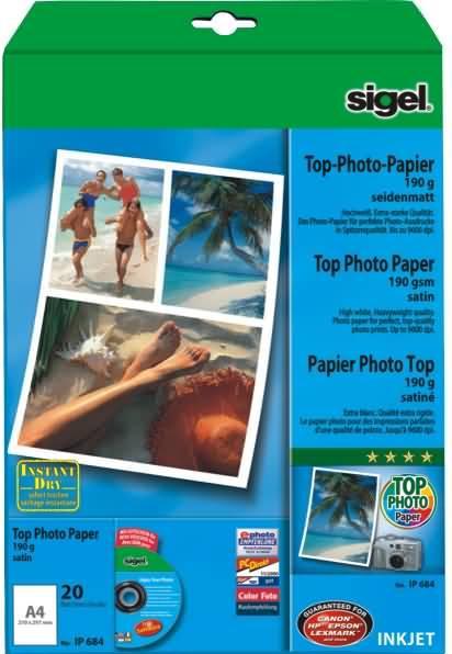 Produktbild Sigel Inkjet Top (190 g/m², A4, 20 Stk.)