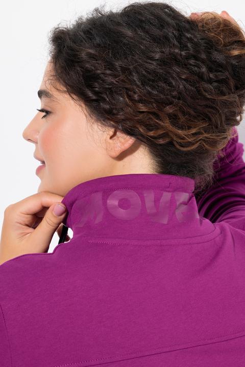 Produktbild Ulla Popken Sweatjacke, Stehkragen, Kängurutasche, hinten länger (46, 48)