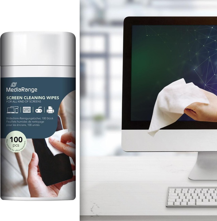 Actual product image MediaRange Screen cleaning cloths (100 x)