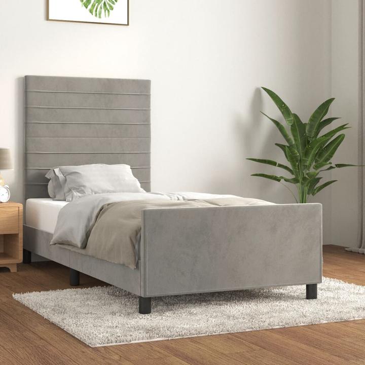 Image du produit vidaXL Bettgestell mit Kopfteil (90 x 200 cm)