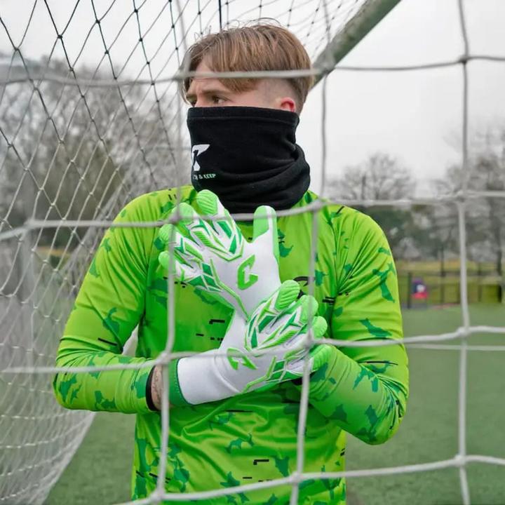 Actual product image Catch & Keep Fussballhandschuhe ViVor Freaky Green Gr. 7 Torwart Goalie Handschuhe (7)