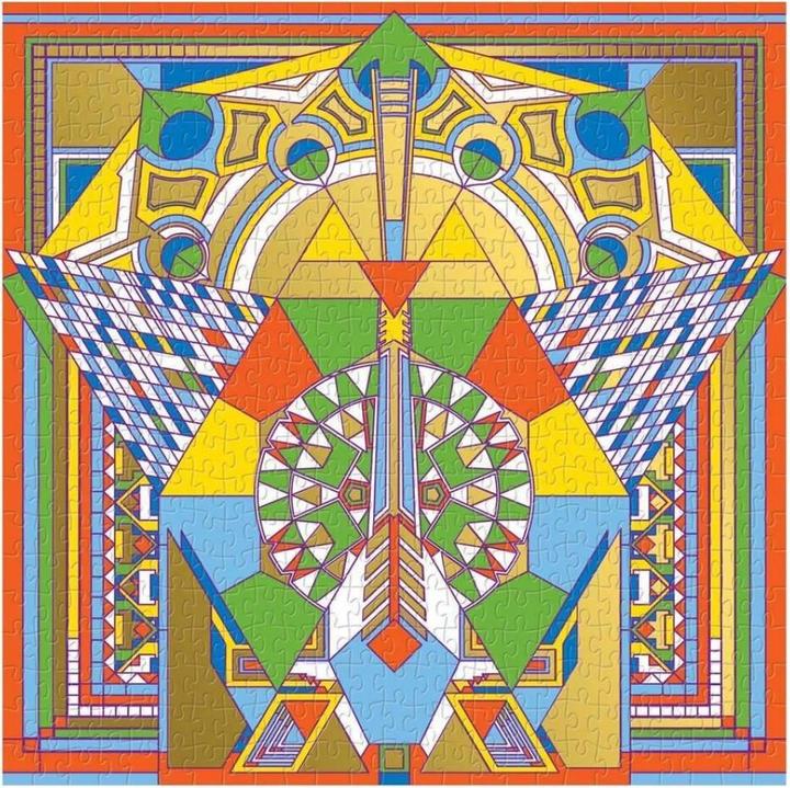 Produktbild Abrams & Chronicle 57815 - Frank Lloyd Wright Imperial Hotel Peacock Teppich - Folienpuzzle, 500 Teile (500 Teile)