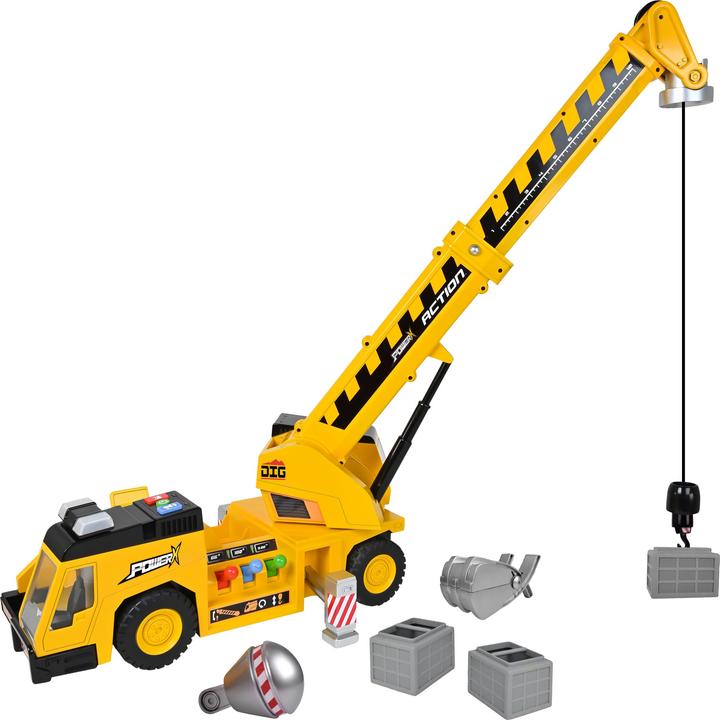 Produktbild PowerX Power X - Electronic 3-in-1 Crane Truck with lights and sounds - (20410)