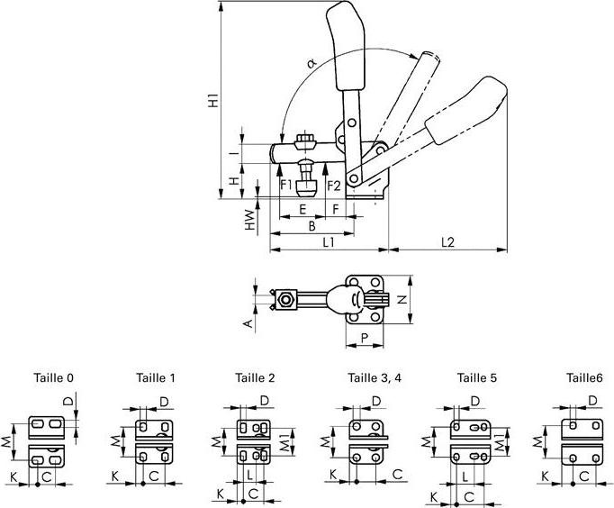 Actual product image Amf Vertical clamp (54 mm)