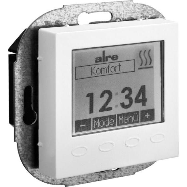 ALRE Regolatore digitale della temperatura di superficie 55x55 purew. opaco, Termostato, Bianco