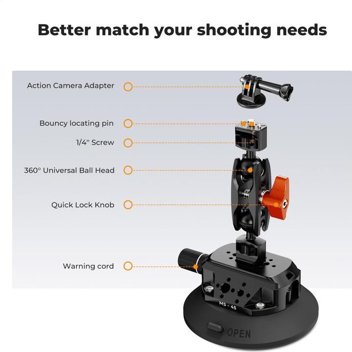 Image du produit K&F Concept Suction Cup Camera Mount