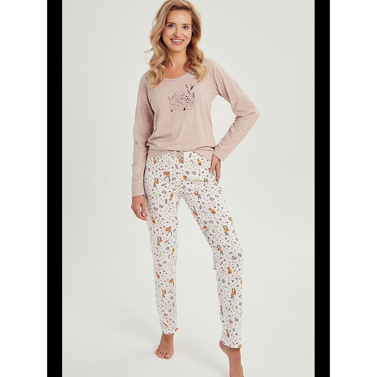 Taro, Damen, Pyjama, Pyjama, Beige, (XL)