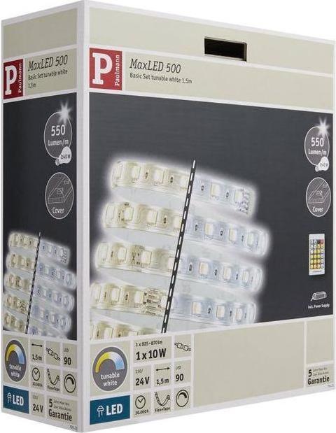 Immagine prodotto Paulmann Set di strisce MaxLED 500 (Luce del giorno, Bianco, Bianco caldo, 150 cm, Interno)