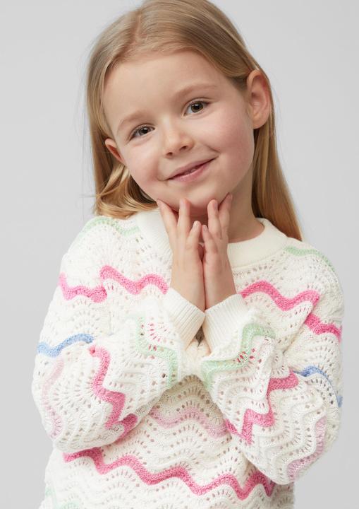 Actual product image S.Oliver Strickpullover Weicher Strickpullover im Loose Fit mit Ajourmuster (98)