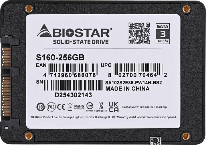 Produktbild Biostar Dysk SSD S160 256GB 2,5" SATA III (S160-256GB) (256 GB, 2.5")
