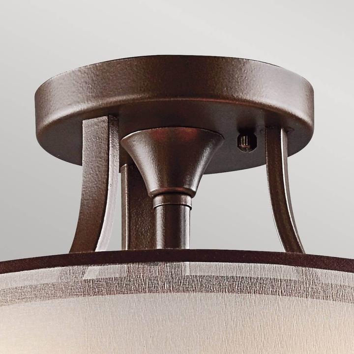 Produktbild Elstead Lighting Lacey Deckenleuchte E27 3-fach Mission Bronze helle Umbra, Erd-Farbe, metallisch gefrostet (E27)