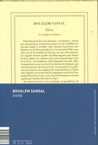 Produktbild Vivre : le compte à rebours (Französisch, Sansal Boualem, 2024)