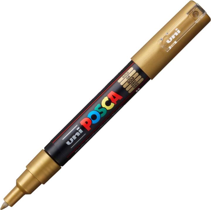 Produktbild Posca Marker PC-1M Rundspitze (Gold, Schwarz, 0.70 mm, 1 x)