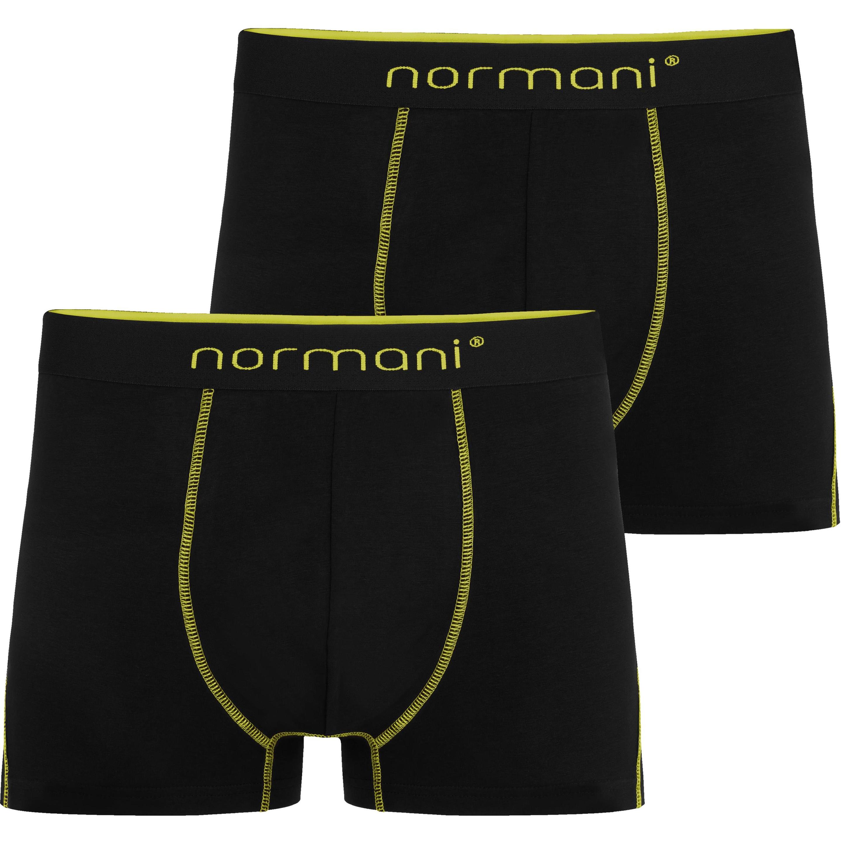 Normani, Herren, Unterhosen, 2 Herren Boxershorts Stanley, Gelb, (3XL, 2er Pack)