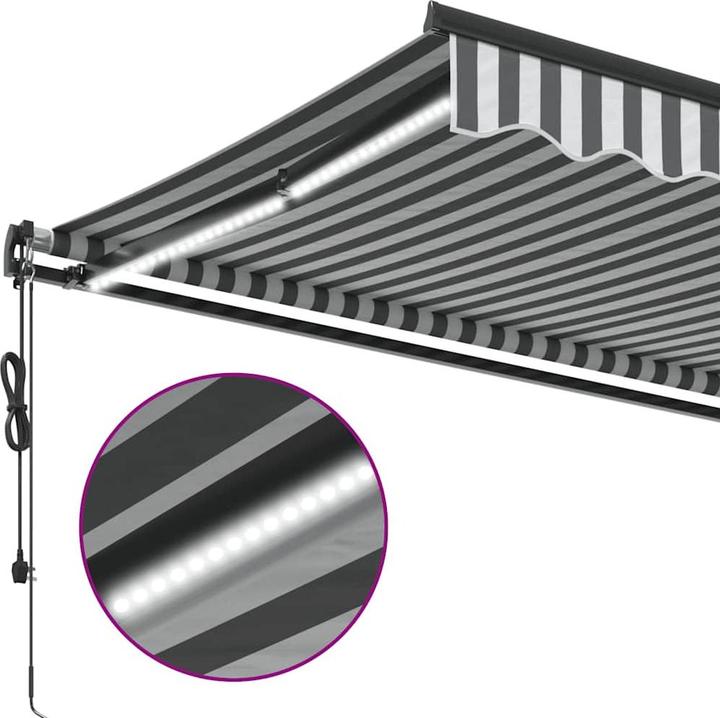 Produktbild vidaXL Markise Gelenkarmmarkise Sonnenmarkise Automatisch mit LEDs 600x300cm (6 m)