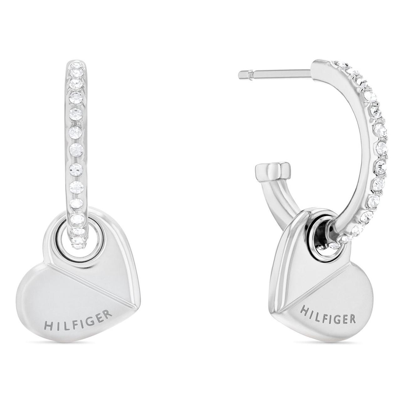 Tommy Hilfiger, Ohrringe, Modern Steel Rings With Hearts 2780882, (Edelstahl)