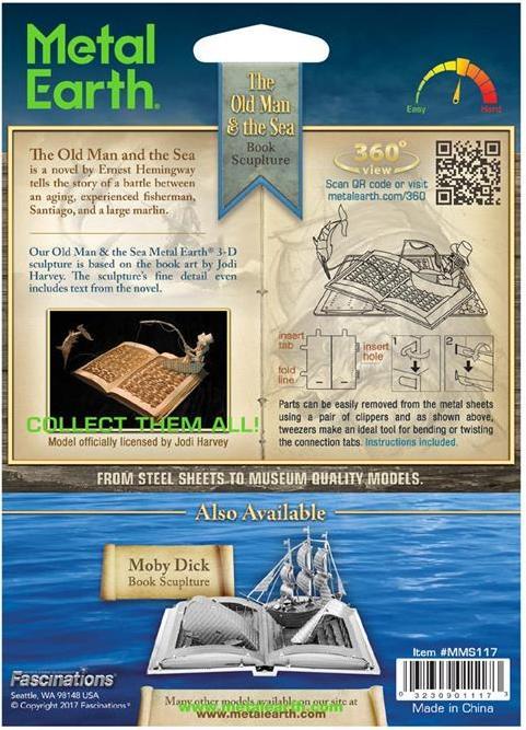 Produktbild Metal Earth constructie speelgoed The Old Man & The Sea Book Sculpture
