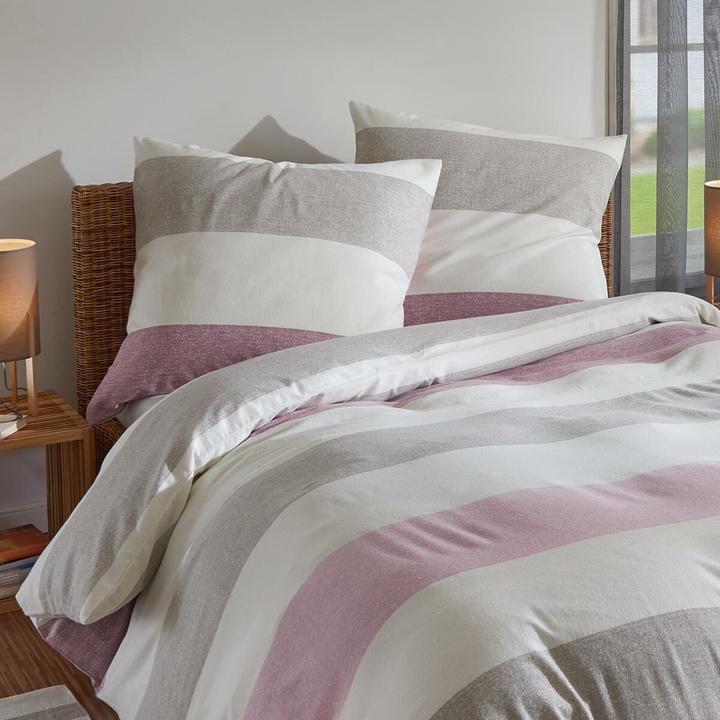 Produktbild Traumschlaf Melange Streifen (Bettwäsche Set, 155 x 220 cm, 80 x 80 cm)