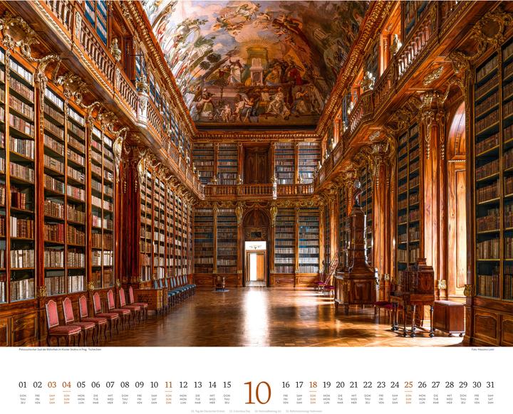 Image du produit Welt der Bücher - Bibliotheken-Kalender 2026 (54 x 48 cm)