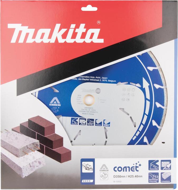 Actual product image Makita B-13552 Deimantinis diskas 350mm COMET RAPID