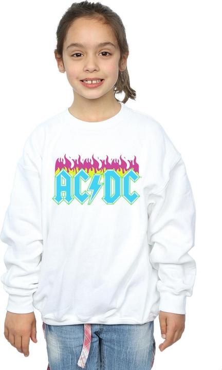 Produktbild AC/DC Neon Flames Sweatshirt Mädchen (116)