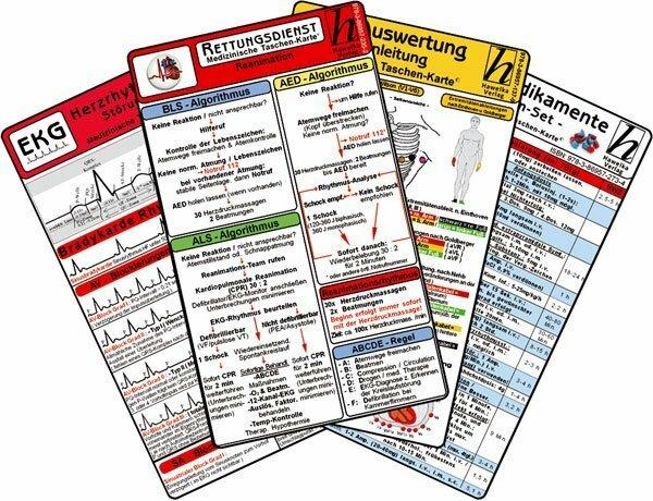 Produktbild Rettungsdienst Karten-Set - EKG, Herzrhythmusstörungen, Notfallmedikamente, Reanimation (Deutsch, 2014)