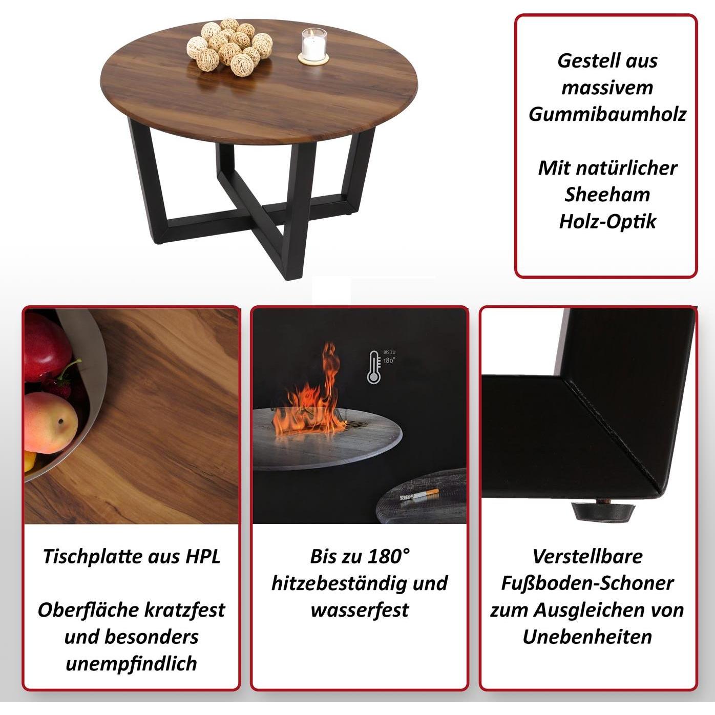 Thumbnail - MCW, Couchtisch + Beistelltisch, M61-HO (46 x 80 x 80 cm)