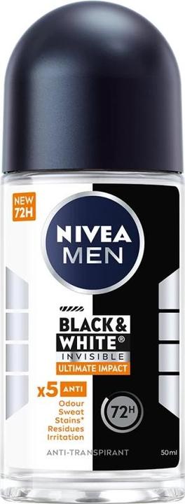 Produktbild NIVEA Men's Deodorant Roller Black & White Ultimate Impact (Roll-on, 50 ml)