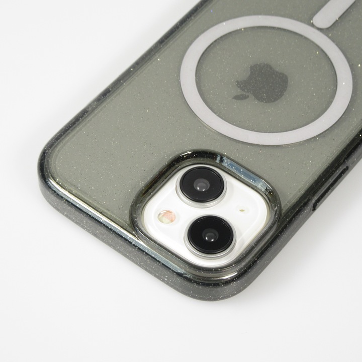 Actual product image PhoneLook Hard silicone case with glitter back and MagSafe (Apple iPhone 15)