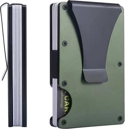 Only-Bags.Store Schlanke Brieftasche Vordertasche RFID-Blockierung Minimalistische Brieftasche Metall Brieftasche