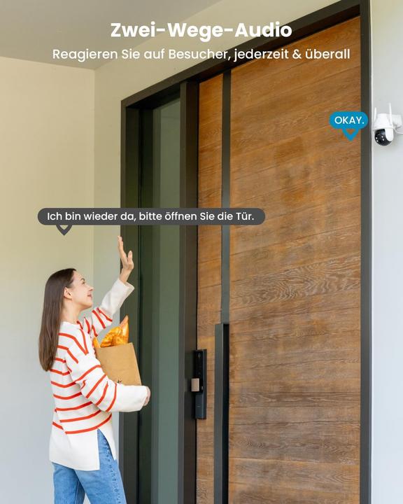 Actual product image IeGeek Kabellose Überwachungskamera mit PIR Bewegungsmelder (2304 x 1296 Pixels)