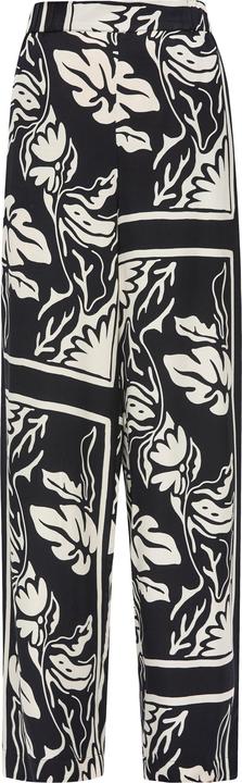 Actual product image S.Oliver Hose Gemusterte Satinhose mit Wide Leg und Elastikbund (36)