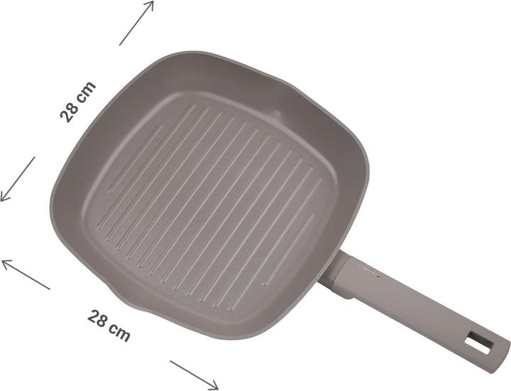 Produktbild BerlingerHaus Design Grillpfanne, 28cm, taupe (Bratpfanne, Grillpfanne, Aluminium, 28 x 4.10 cm)