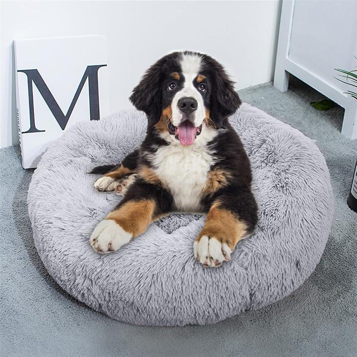 Image du produit Intirilife Lit pour animaux domestiques en gris diamètre 100 cm (Chat, Chien)