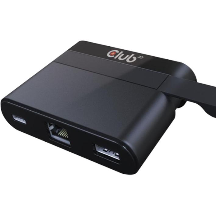 Thumbnail - Club 3D SenseVision USB Type-C Mini Dock (USB-C, 3 Ports), Dockingstation + USB Hub, Schwarz