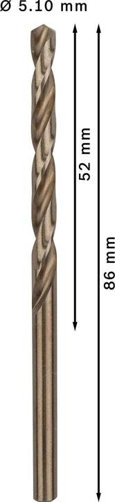 Produktbild Bosch Professional Zubehör PRO Stainless Steel HSS-Co Spiralbohrer, 5.1 x 52 x 86 mm (5.1 mm)