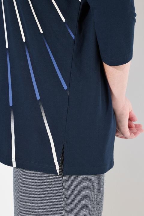 Immagine prodotto Ulla Popken Maglia dal taglio oversize in cotone biologico con scollo a girocollo e maniche a 3/4 (50, 52)