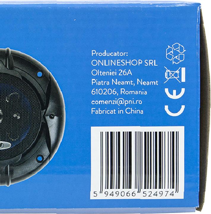 Productafbeelding PNI Coaxiale autoluidspreker HiFi400, 80 W, 4 Ohm, 10 cm, 3-weg, injectiekerndiameter 100 mm (10 cm)