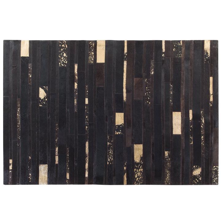 Productafbeelding Beliani Tapijt koeienhuid bruin-goud 140 x 200 cm Patchwork ARTVIN (140 x 200 cm)